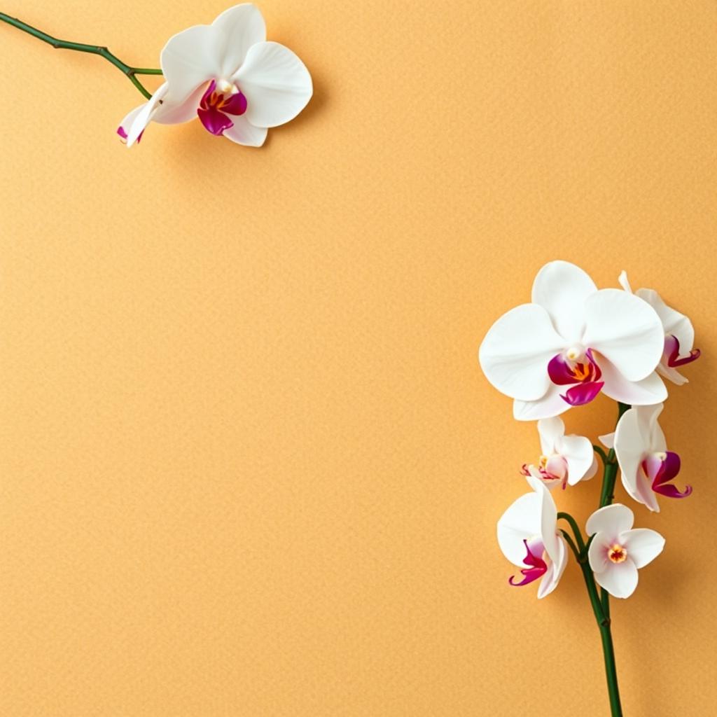 Create an image of a brown paper with a classic orchid border