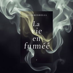 Create a book cover for a novel titled 'La vie en fumée'