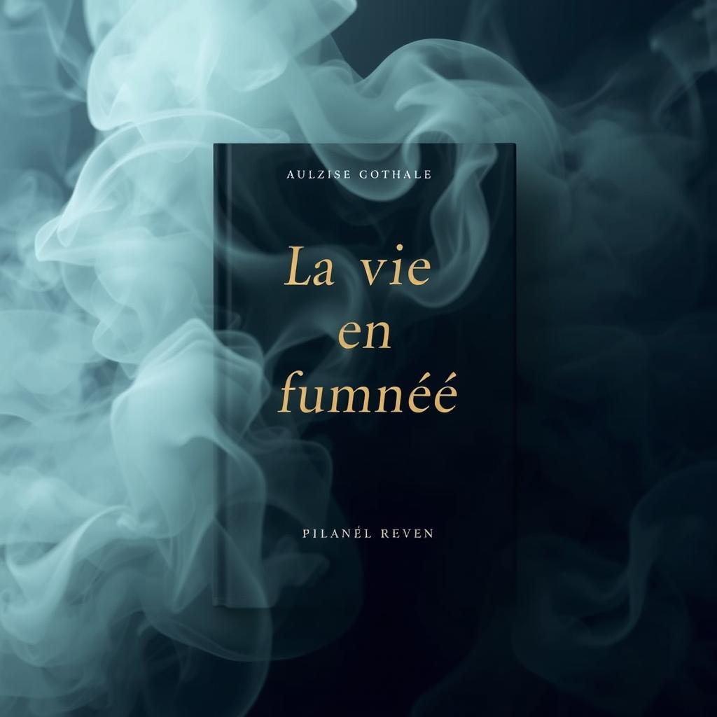 Create a book cover for a novel titled 'La vie en fumée'