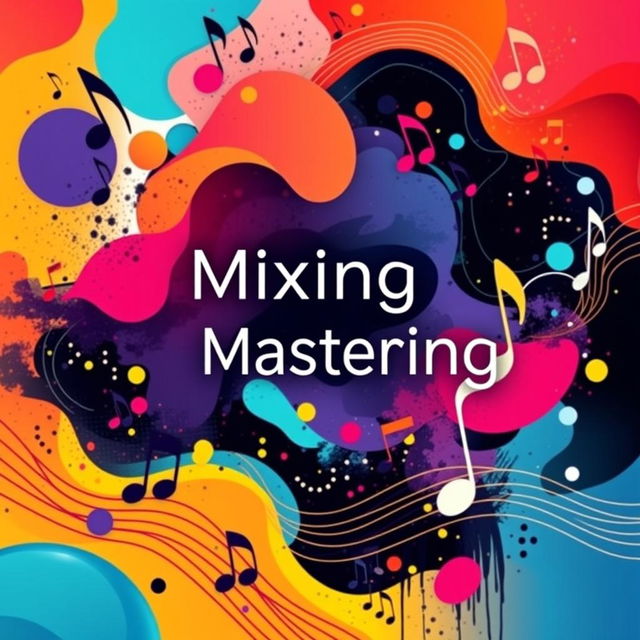 A vibrant and artistic cover image representing the themes of mixing and mastering music