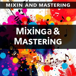 A vibrant and artistic cover image representing the themes of mixing and mastering music