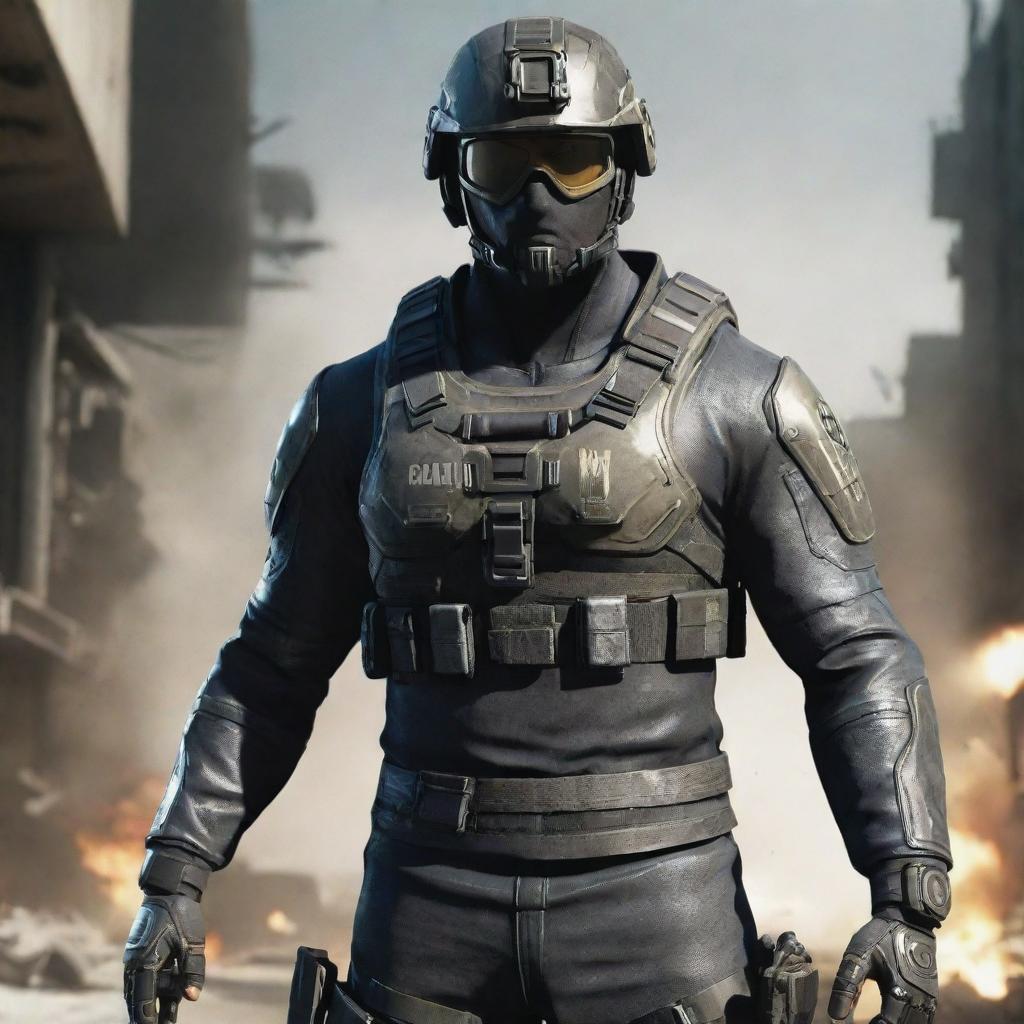 An epic and cool-looking Call of Duty outfit, infused with high-tech gear, futuristic accents, and sleek combat-ready design.