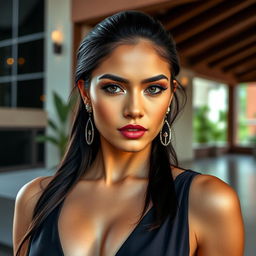 A very sexy and attractive Colombian woman, captured in a portrait