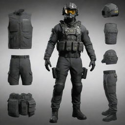 An epic and cool-looking Call of Duty outfit, infused with high-tech gear, futuristic accents, and sleek combat-ready design.