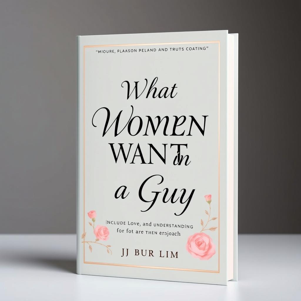 A book cover design on the topic 'What Women Want in a Guy'