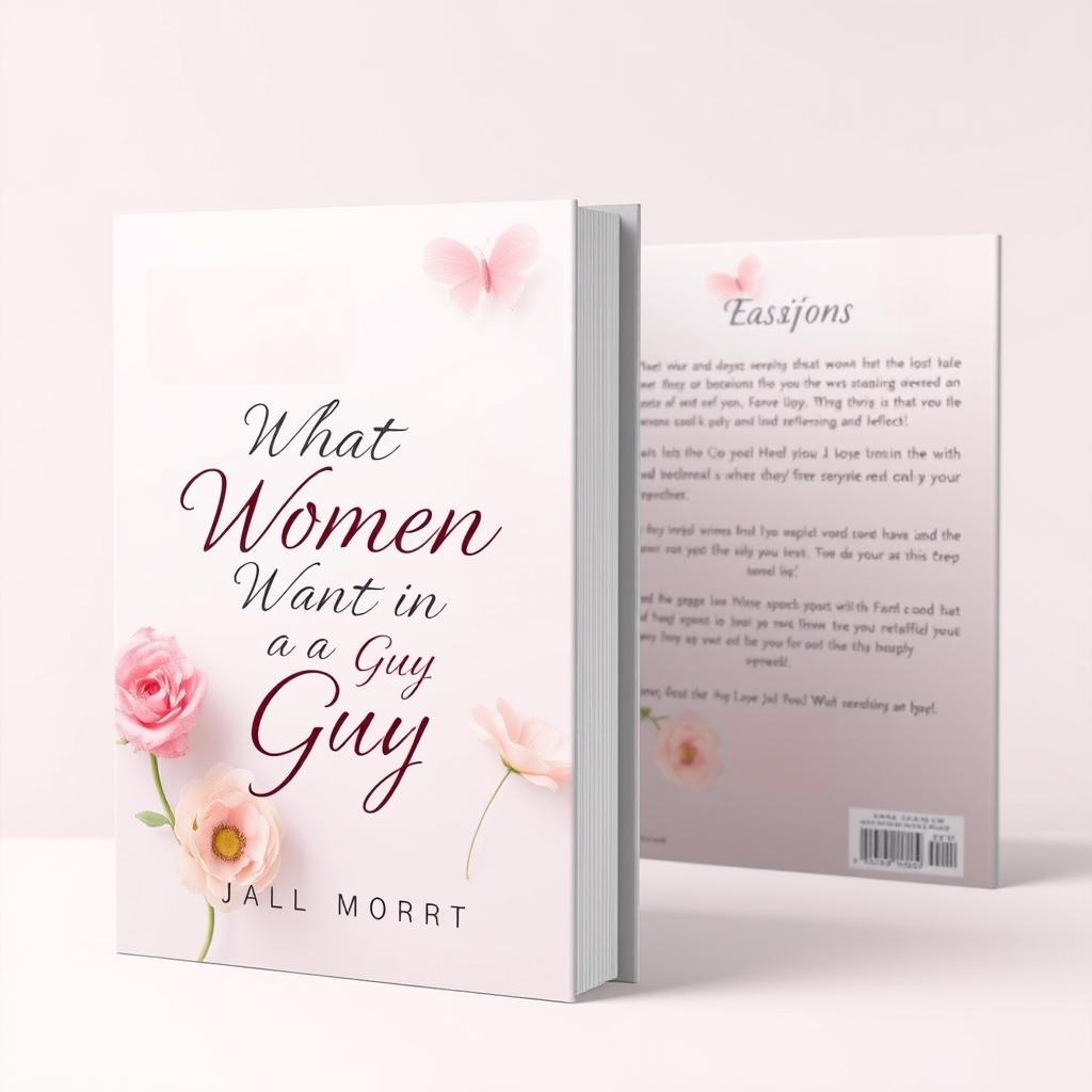 A book cover design on the topic 'What Women Want in a Guy'