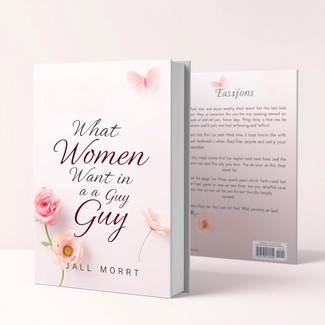 A book cover design on the topic 'What Women Want in a Guy'