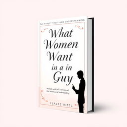 A book cover design on the topic 'What Women Want in a Guy'