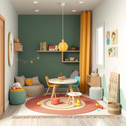 Diseña una habitación pequeña de juegos para niños