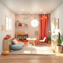 Diseña una habitación pequeña de juegos para niños