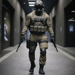 A jaw-droppingly epic and cool $100,000,000 Call of Duty outfit, boasting high-tech, cutting-edge gear, and space-age design with unmatched tactical prowess.