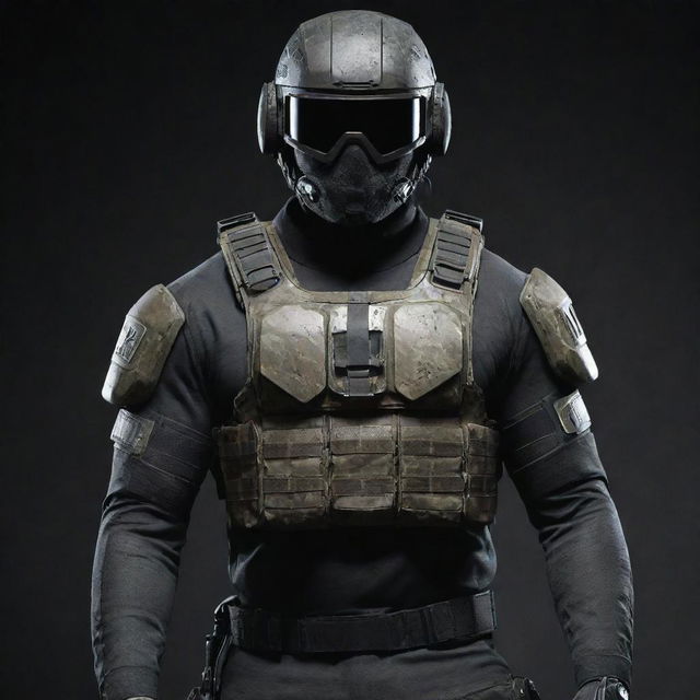 A jaw-droppingly epic and cool $100,000,000 Call of Duty outfit, boasting high-tech, cutting-edge gear, and space-age design with unmatched tactical prowess.