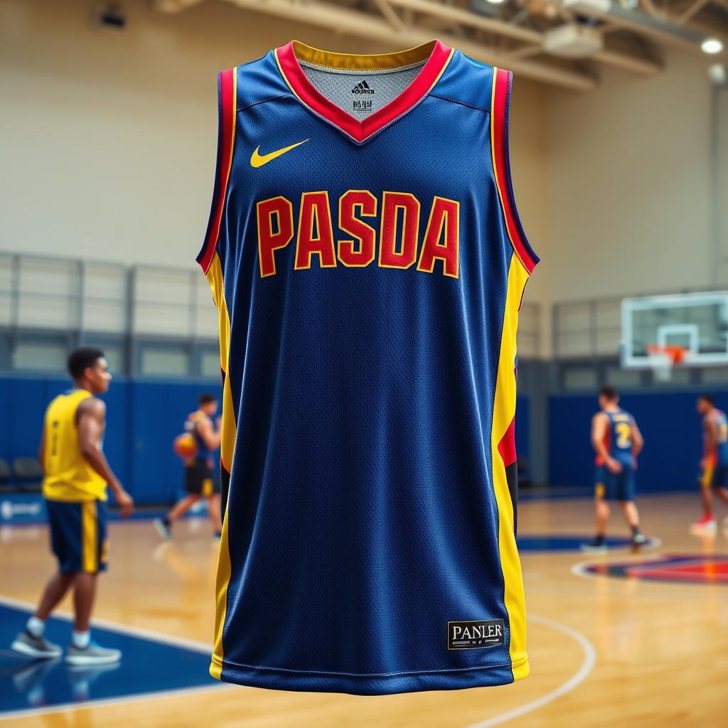 A basketball jersey with the word 'PASDA' written on it