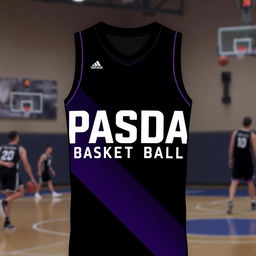 A basketball jersey with the words 'PASDA BASKET BALL' written on it