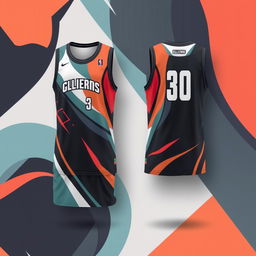 A stylish basketball jersey design