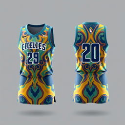 Design an incredibly cool basketball jersey that stands out with its unique and stylish patterns