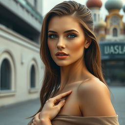 A very sexy and attractive Russian woman captured in a realistic portrait