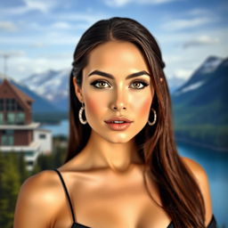 A very sexy and attractive Canadian woman captured in a realistic portrait