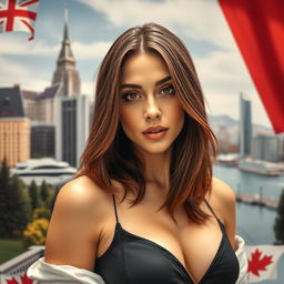 A very sexy and attractive Canadian woman captured in a realistic portrait