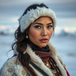 A very sexy and attractive woman from Nunavut captured in a realistic portrait