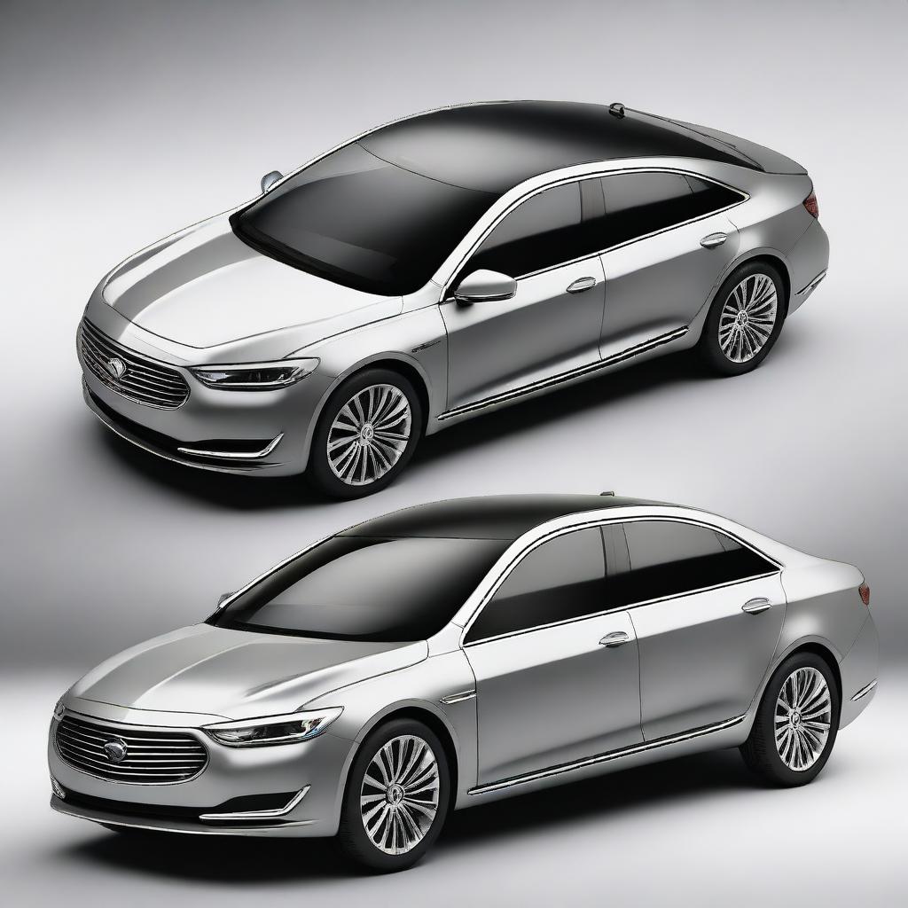 Create a hyper-realistic and elegant design for a unique front electrical sedan vehicle