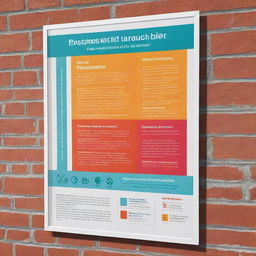 Design a public information poster with attention-catching colors, and clear, easily readable text that conveys important information.