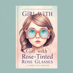 Create a captivating book cover design for a book titled 'Girl with Rose-Tinted Glasses