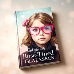 Create a captivating book cover design for a book titled 'Girl with Rose-Tinted Glasses