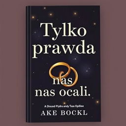 A book cover featuring wedding rings on a dark background with stars