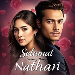 Create a novel cover featuring two characters: a beautiful woman and a handsome man in their 30s