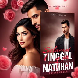 Create a novel cover featuring two characters: a beautiful woman and a handsome man in their 30s