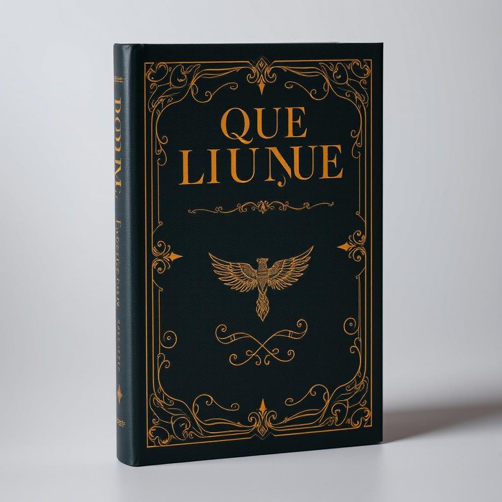 Uma capa de livro elegante e chamativa, com um design atraente que capte a atenção dos leitores