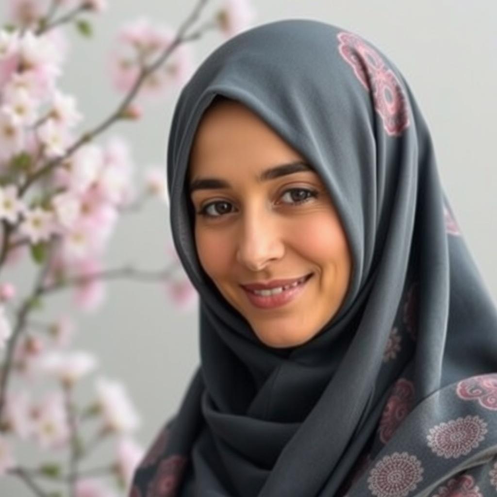 A serene and respectful image of a woman wearing a hijab