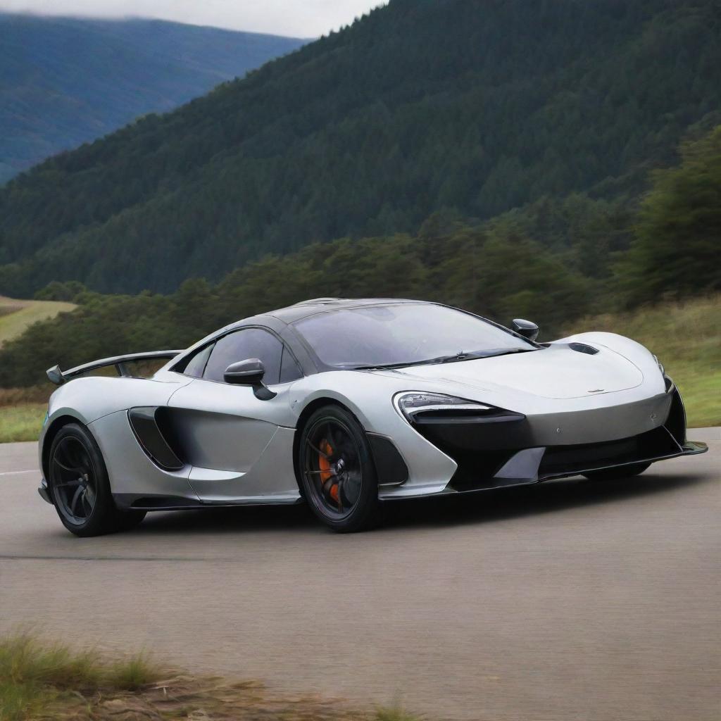 An intriguing merger showcasing the aerodynamic, sporty form of a McLaren with the sturdy, all-terrain design elements of a Subaru.