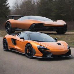 An intriguing merger showcasing the aerodynamic, sporty form of a McLaren with the sturdy, all-terrain design elements of a Subaru.