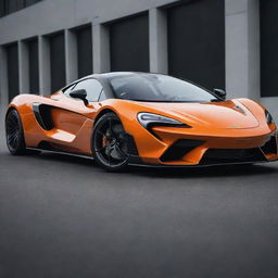 A unique automotive design that blends the sleek, sporty aesthetics of a McLaren with the practical, modern design approach of a Hyundai.