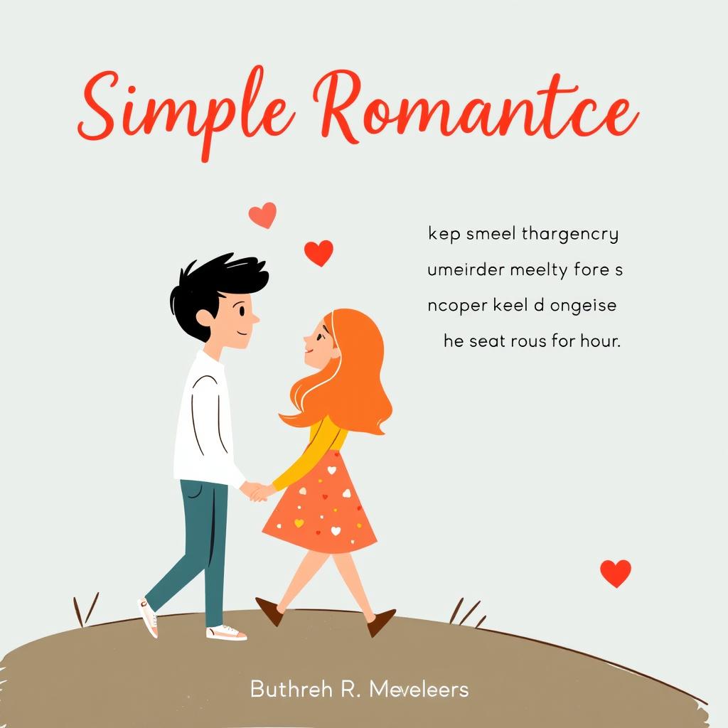 Create a book cover for a simple romantic story where two strangers keep meeting unexpectedly and become friends