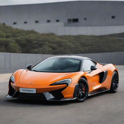 A unique automotive design that blends the sleek, sporty aesthetics of a McLaren with the practical, modern design approach of a Hyundai.