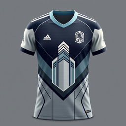 A football jersey featuring a logo inspired by building art