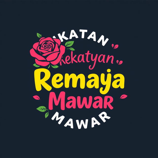 Create a t-shirt design for 'Ikatan Remaja Mawar'