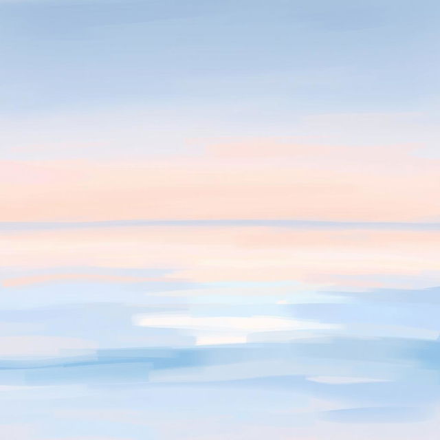 An impressionist painting style depiction of a distant sea