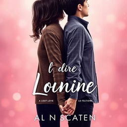 A romantic book cover featuring a couple standing back to back, holding hands