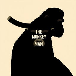 Create a minimalist movie poster for 'The Monkey Man'