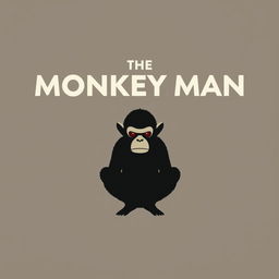 Create a minimalist movie poster for 'The Monkey Man'