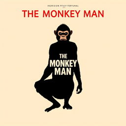 Create a minimalist movie poster for 'The Monkey Man'