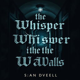 A chilling book cover for a horror novel titled 'The Whisper in the Walls'