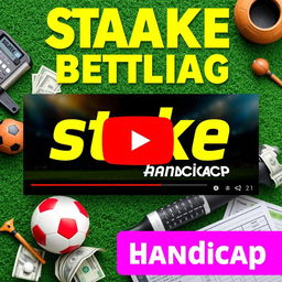 Create a vibrant and eye-catching YouTube thumbnail for a video about sports betting