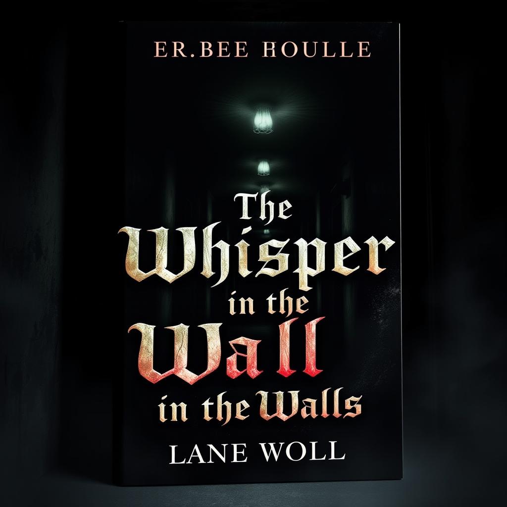 A chilling and suspenseful book cover for a horror novel titled 'The Whisper in the Walls'