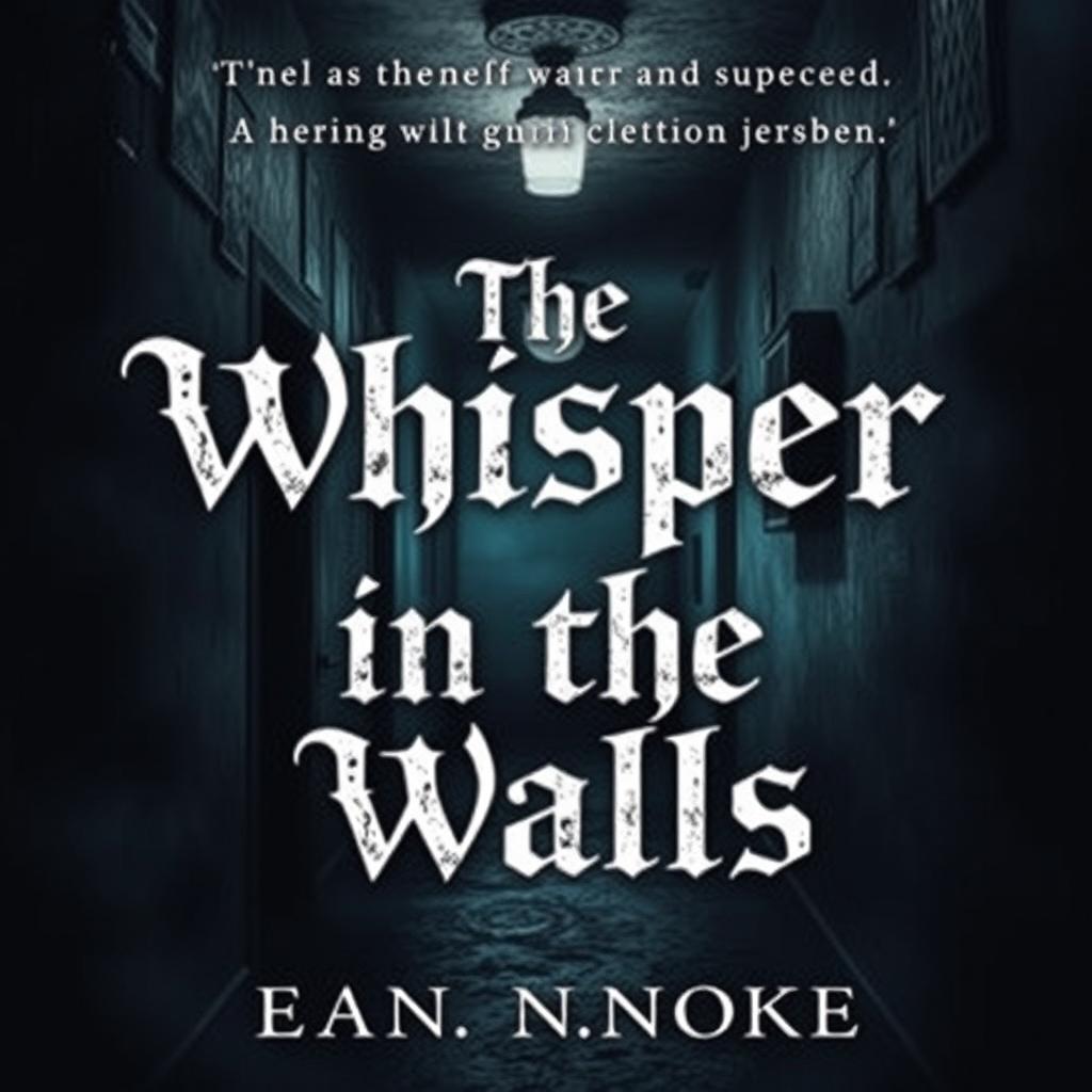 A chilling and suspenseful book cover for a horror novel titled 'The Whisper in the Walls'