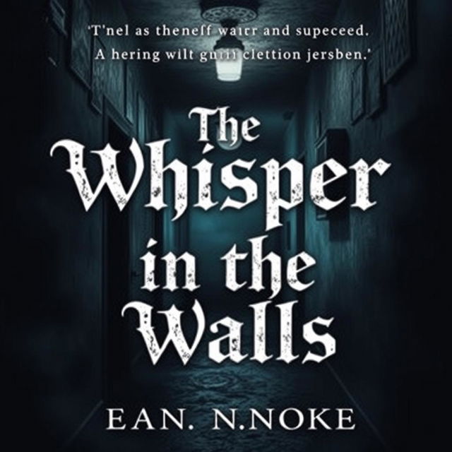 A chilling and suspenseful book cover for a horror novel titled 'The Whisper in the Walls'